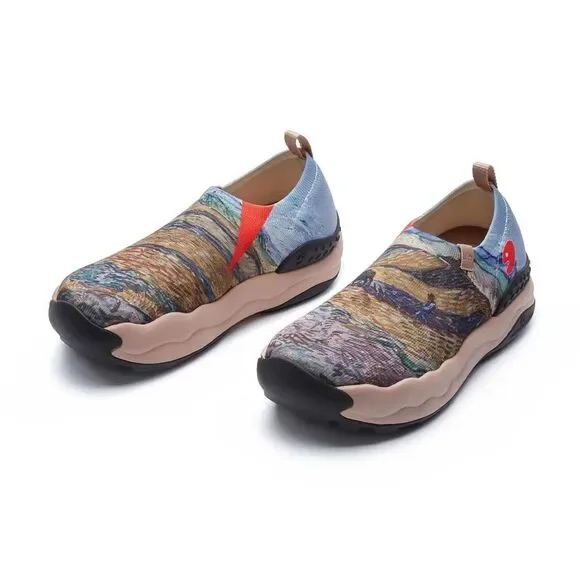 UIN Women's Walking Shoes Slip On Shoes(VAN GOGH ENCLOSED FIELD WITH PLOUGHMAN 3 - Picture 5 of 8